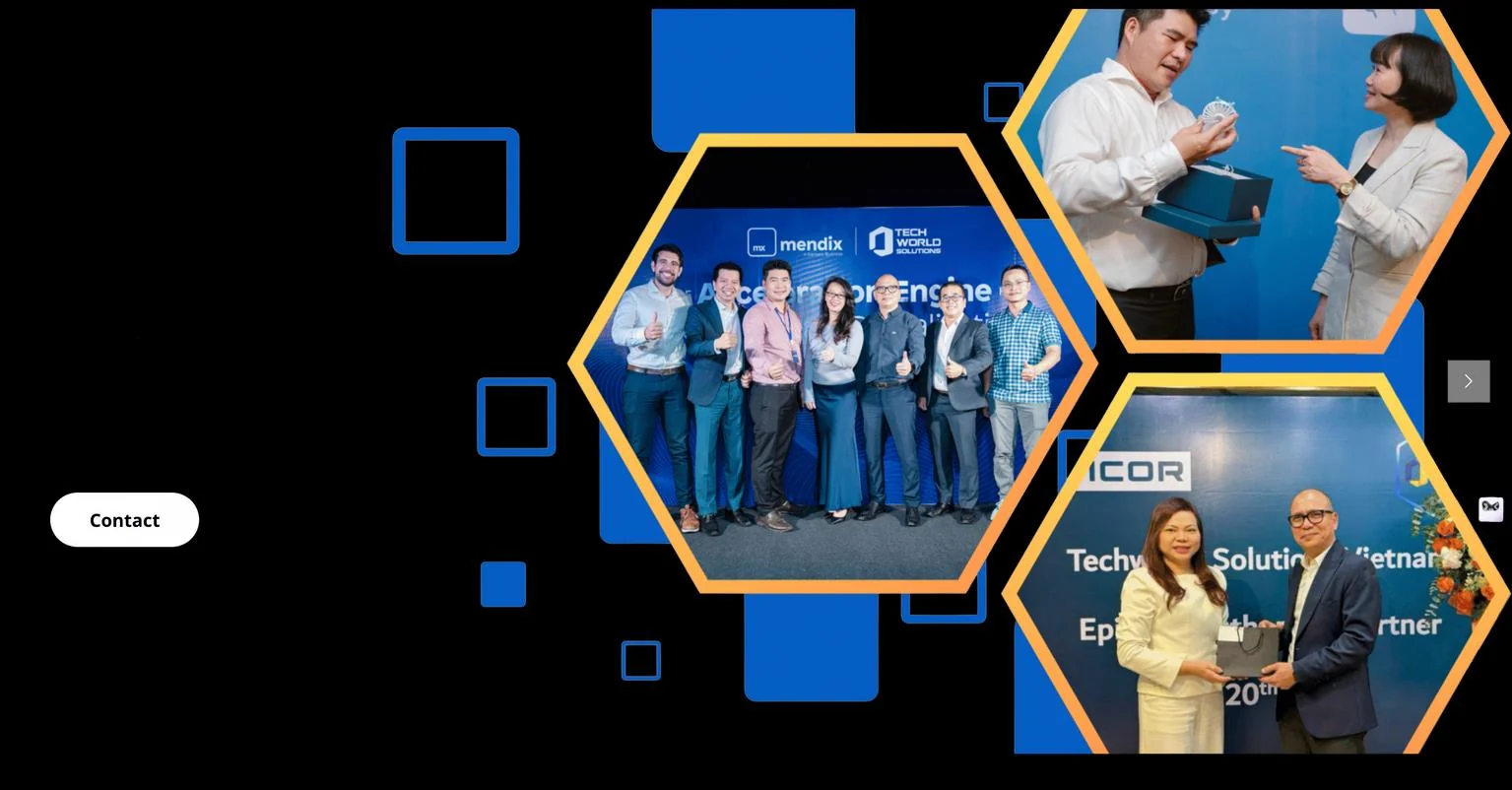 Hình ảnh minh họa trong tài liệu giới thiệu hệ sinh thái Business Enhancement Solutions của TECHWORLD.